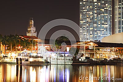 Miami night skyline