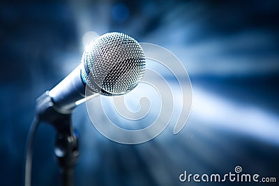 Microphone on stage