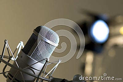 Microphone in studio.