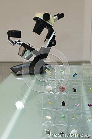 Microscope and natural gems