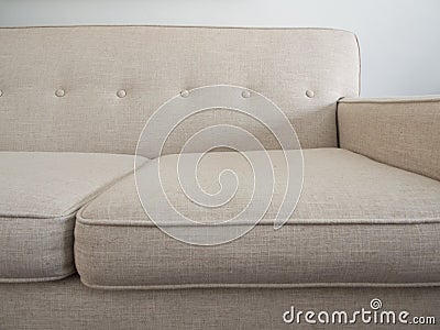 Mid Century Modern Sofa, Beige Color