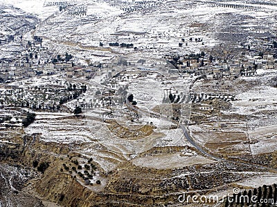 Middle East winter landscape