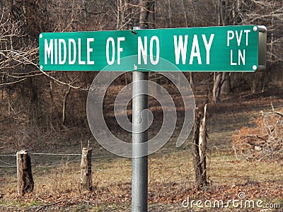 Middle Of No Way sign