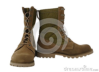 Military desert combat boots