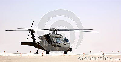 A military helicopter