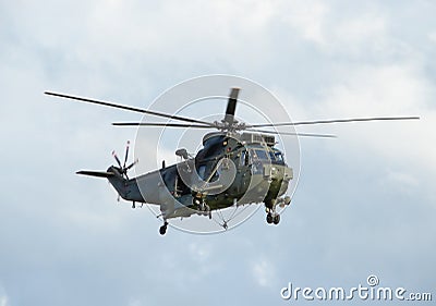 Military Helicopter Hovering