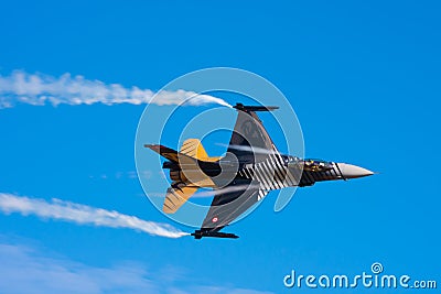Military jet in flight