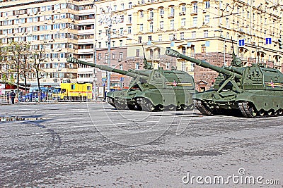 Military parade dedicated to Victory Day in World War II in Mosc