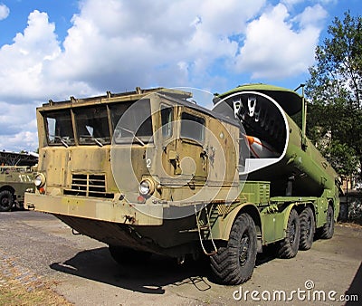 Military rocket gun vehicle