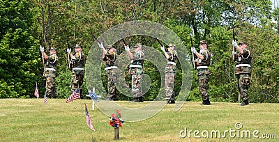 Military salute on Memorial Day