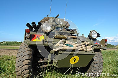 Military vehicle, old, WWII type.
