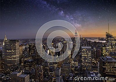 Milky way over Manhattan
