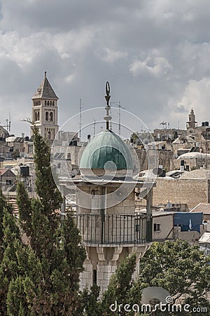 Minaret, Muslim Prayer Tower, East Jerusalem