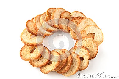 Mini baked bread chips