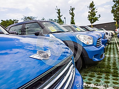 Mini cars for sale in showroom