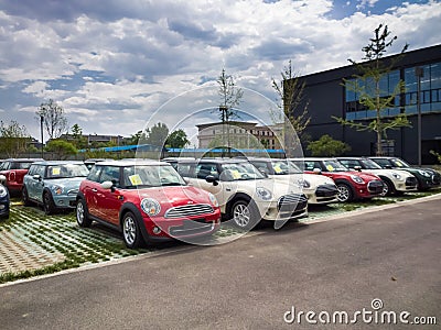 Mini cars for sale in showroom