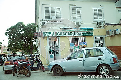 Mini Market Broken Front Sign - Luanda, Angola