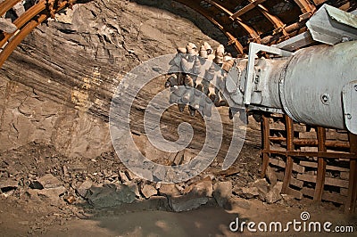 Mining machine in mine