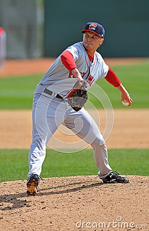 Minor League baseball pitcher - delivery (lefty)