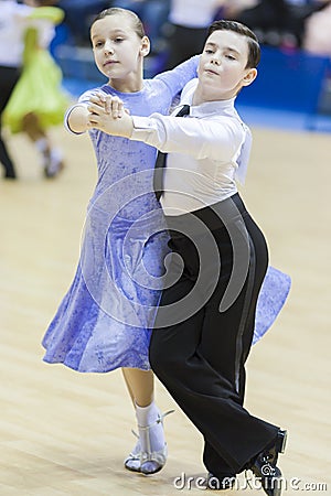 MINSK-BELARUS, FEBRUARY, 9: Unidentified Dance couple performs J