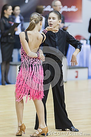 MINSK-BELARUS, FEBRUARY, 9: Unidentified Dance Couple Performs Y