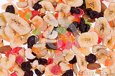 Mix of dried fruits and nuts