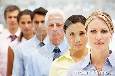 Mixed ethnic group business people