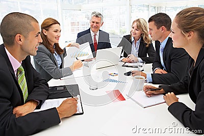 Mixed group in business meeting