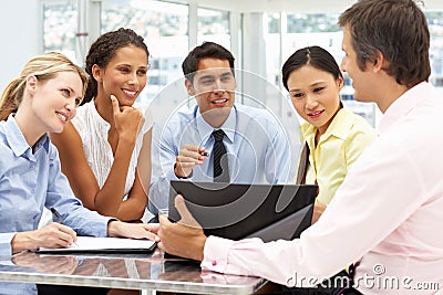 Mixed group in business meeting