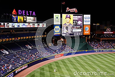 MLB Atlanta Braves - Scoreboard and outfield
