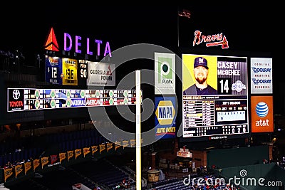 MLB Atlanta Braves - Turner Field Scoreboard