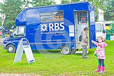 Mobile bank van at Grantown on Spey Show.