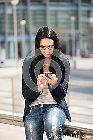 Mobility - woman with smartphone