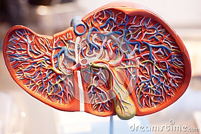 Model of human organs, the liver