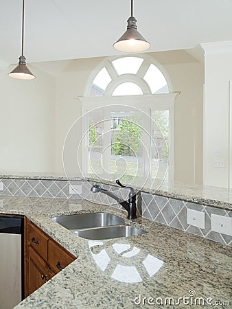 Model Luxury Home Interior Kitchen counter