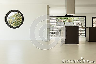Modern architecture, wide kitchen