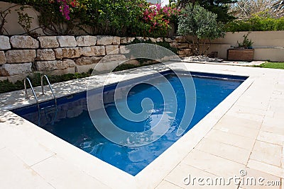 Modern backyard with swimming pool