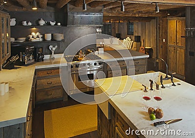Modern Cabin Kitchen