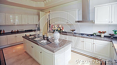 Modern design kitchen white cupboard