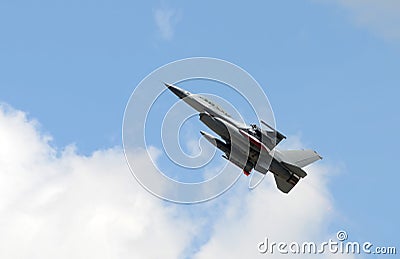 Modern fighter jet taking off