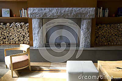 Modern fireplace living room