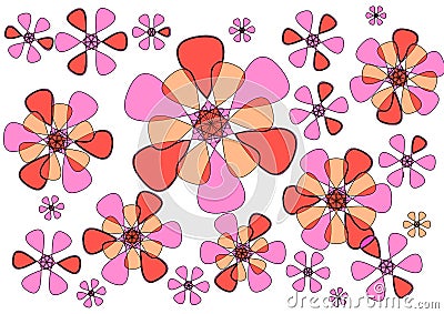 Modern floral abstract design on white background