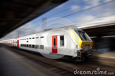 Modern high speed train