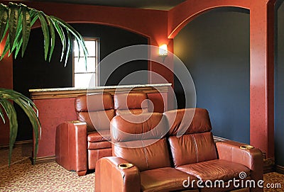 Modern home entertainment room