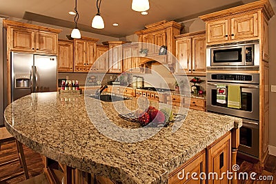 Modern Home Kitchen with Center Island