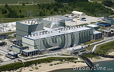 Modern Industrial Factory Plant with Aerial View