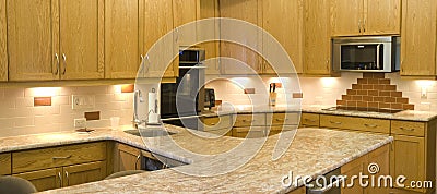 Modern kitchen horizontal panoramic
