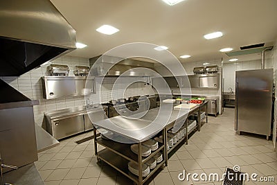 Modern kitchen in restaurant`