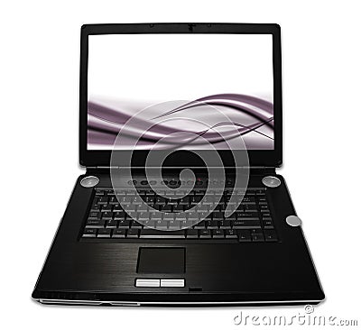 Modern laptop isolated