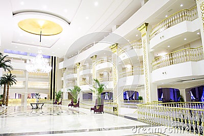 Modern luxury lobby interior in hotel